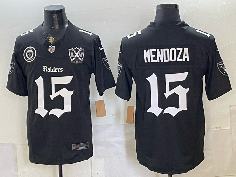 Men 2026 Oakland Raiders #15 Mendoza Black Nike Limited NFL Jersey 0722004->oakland raiders->NFL Jersey